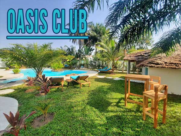 Location style bungalows, petites villas construction très récentes avec piscine et jardin exotique à Cap Skirring.