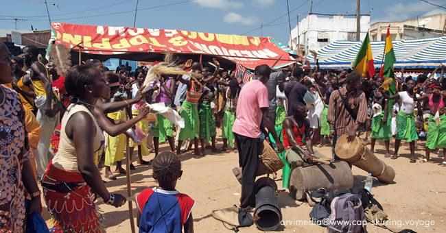 visite de Youssou N'dour à Cap Skirring