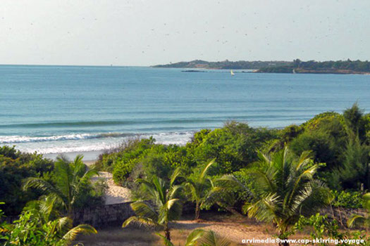 vue sur la magnifique baie de Cap Skirring