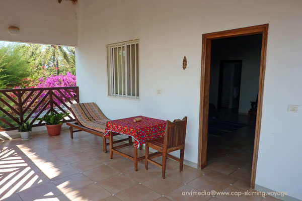 terrasse de la chambre